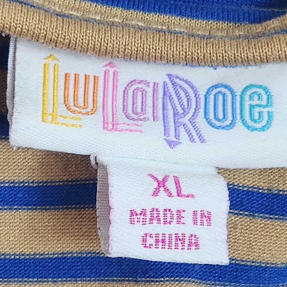 LuLaRoe Striped Short Sleeve Dress - Picture 9 of 9
